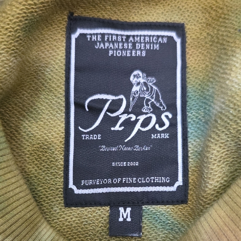 Prps Crewneck Top Tie-Dye Olive Twist Multicolor Graphic Sweatshirt Men's Sz M - Picture 7 of 10